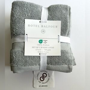 🎁Hotel Balfour Washcloth Set - Magnetgry - 750 gsm - 5 PCS Made in Turkey